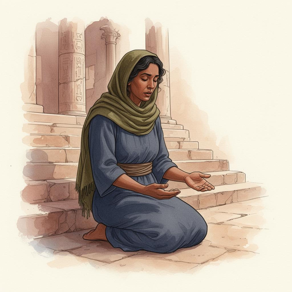 Watercolor illustration evoking Hannah's story
